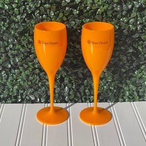 Authentic Veuve Champagne Flutes